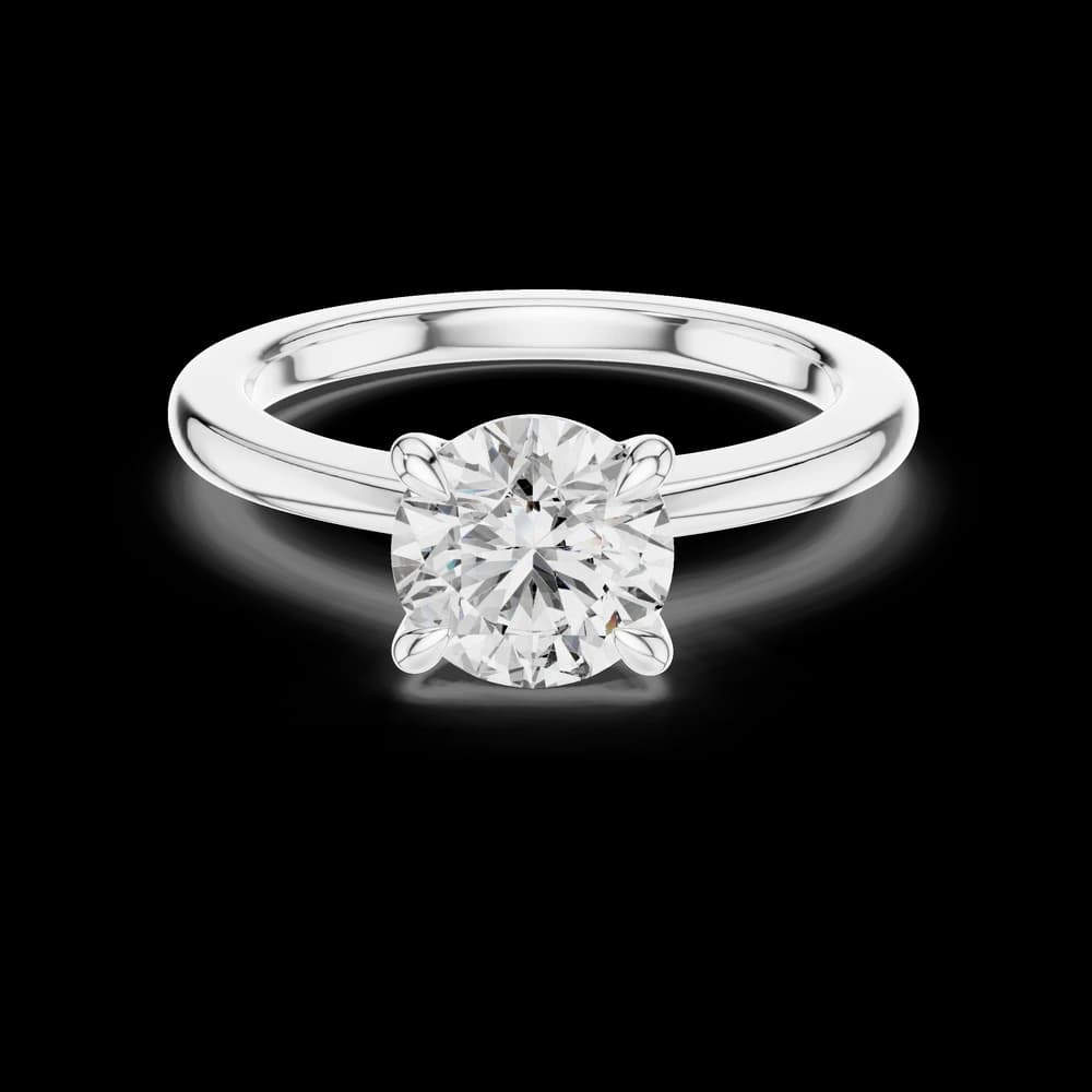 Solitaire Round Cut Lab Grown Diamond Ring - Image 2 Solitaire Round Cut Lab Grown Diamond Ring, view 2 of 5