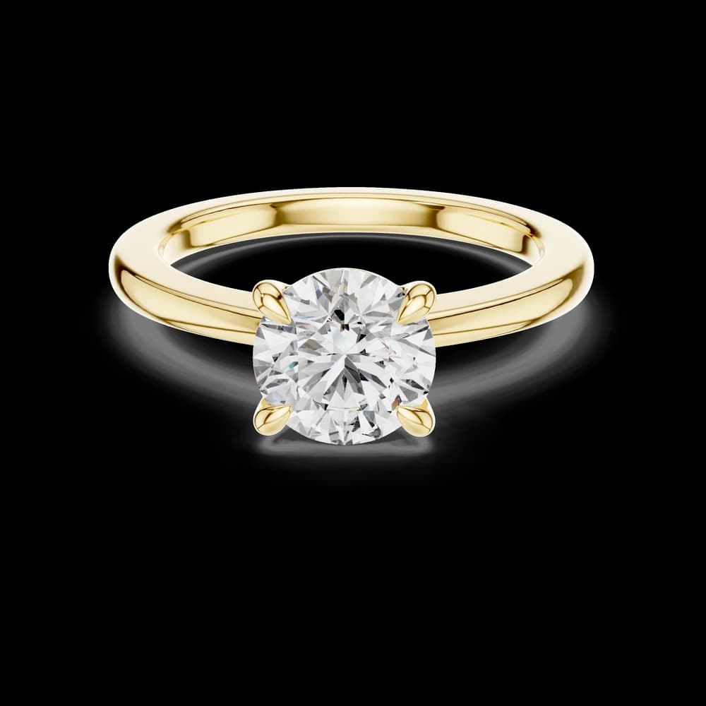Solitaire Round Cut Lab Grown Diamond Ring - Image 3 Solitaire Round Cut Lab Grown Diamond Ring, view 3 of 5