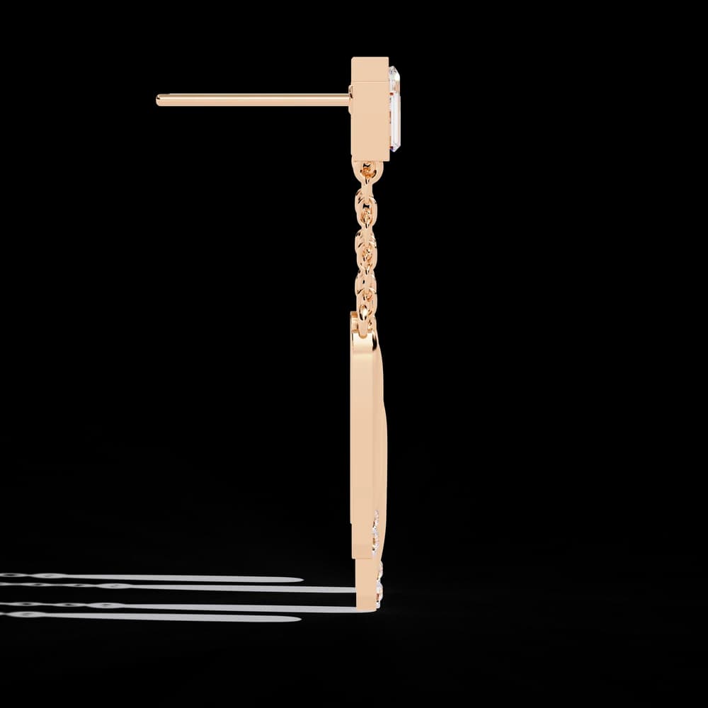 Linear Lab Grown Diamond Drop Earrings - Image 7 Linear Lab Grown Diamond Drop Earrings, view 7 of 11
