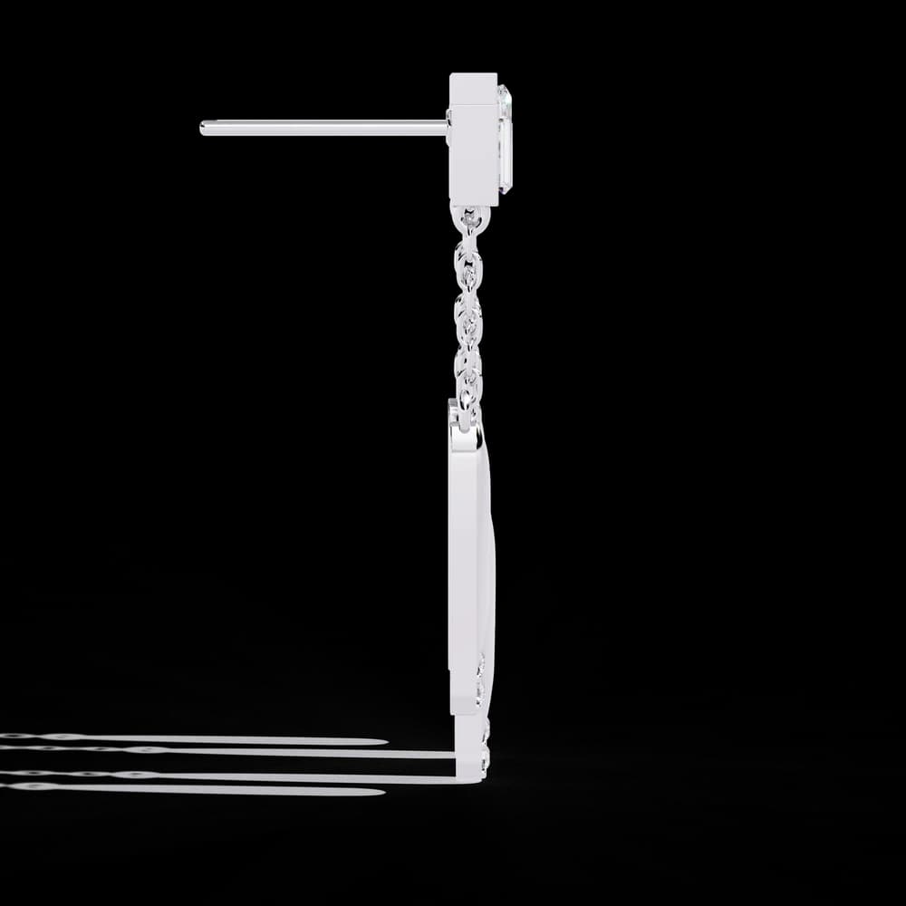 Linear Lab Grown Diamond Drop Earrings - Image 9 Linear Lab Grown Diamond Drop Earrings, view 9 of 11