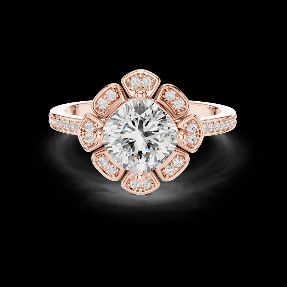 Lotus Bloom Lab Grown Diamond Ring - Image 1 Lotus Bloom Lab Grown Diamond Ring, view 1 of 6