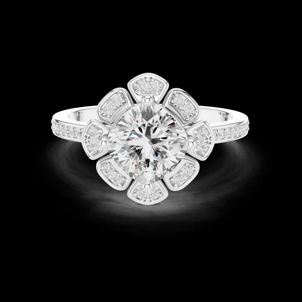 Lotus Bloom Lab Grown Diamond Ring - Image 2 Lotus Bloom Lab Grown Diamond Ring, view 2 of 6