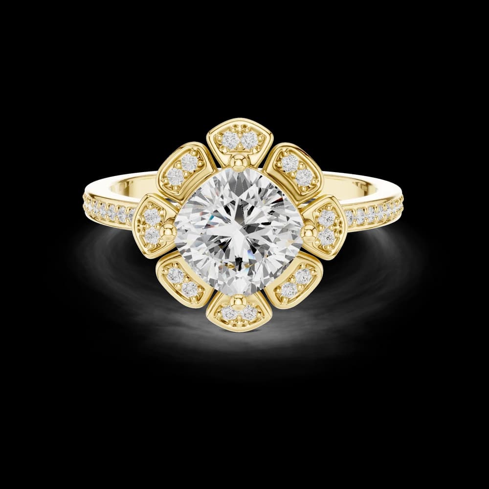 Lotus Bloom Lab Grown Diamond Ring - Image 3 Lotus Bloom Lab Grown Diamond Ring, view 3 of 6