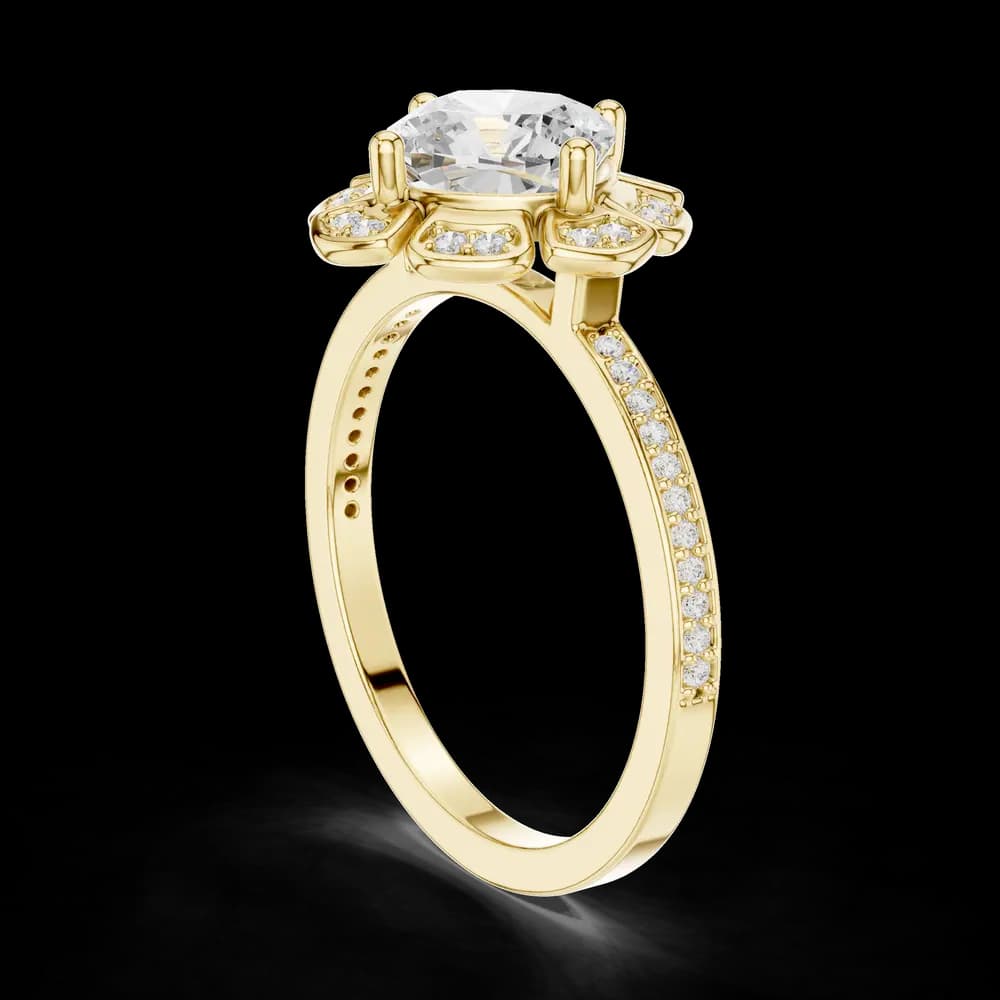 Lotus Bloom Lab Grown Diamond Ring - Image 4 Lotus Bloom Lab Grown Diamond Ring, view 4 of 6