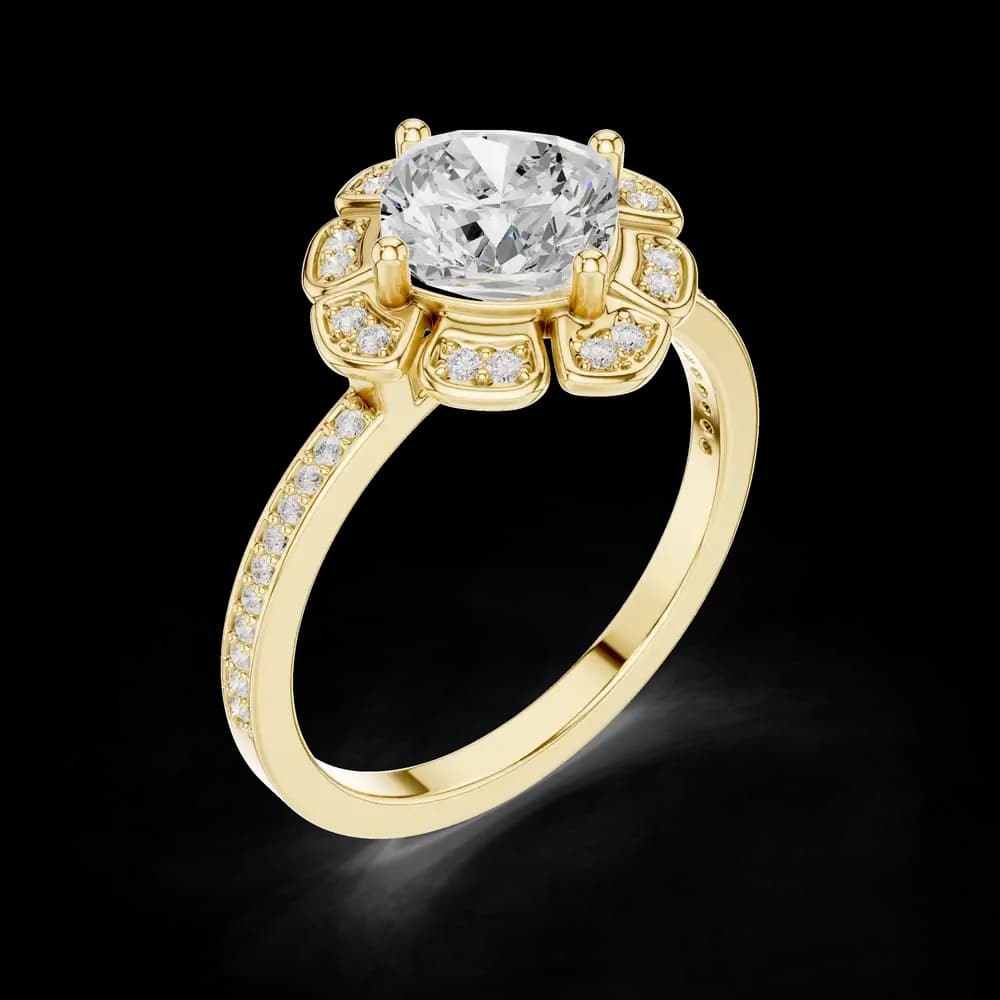 Lotus Bloom Lab Grown Diamond Ring - Image 5 Lotus Bloom Lab Grown Diamond Ring, view 5 of 6
