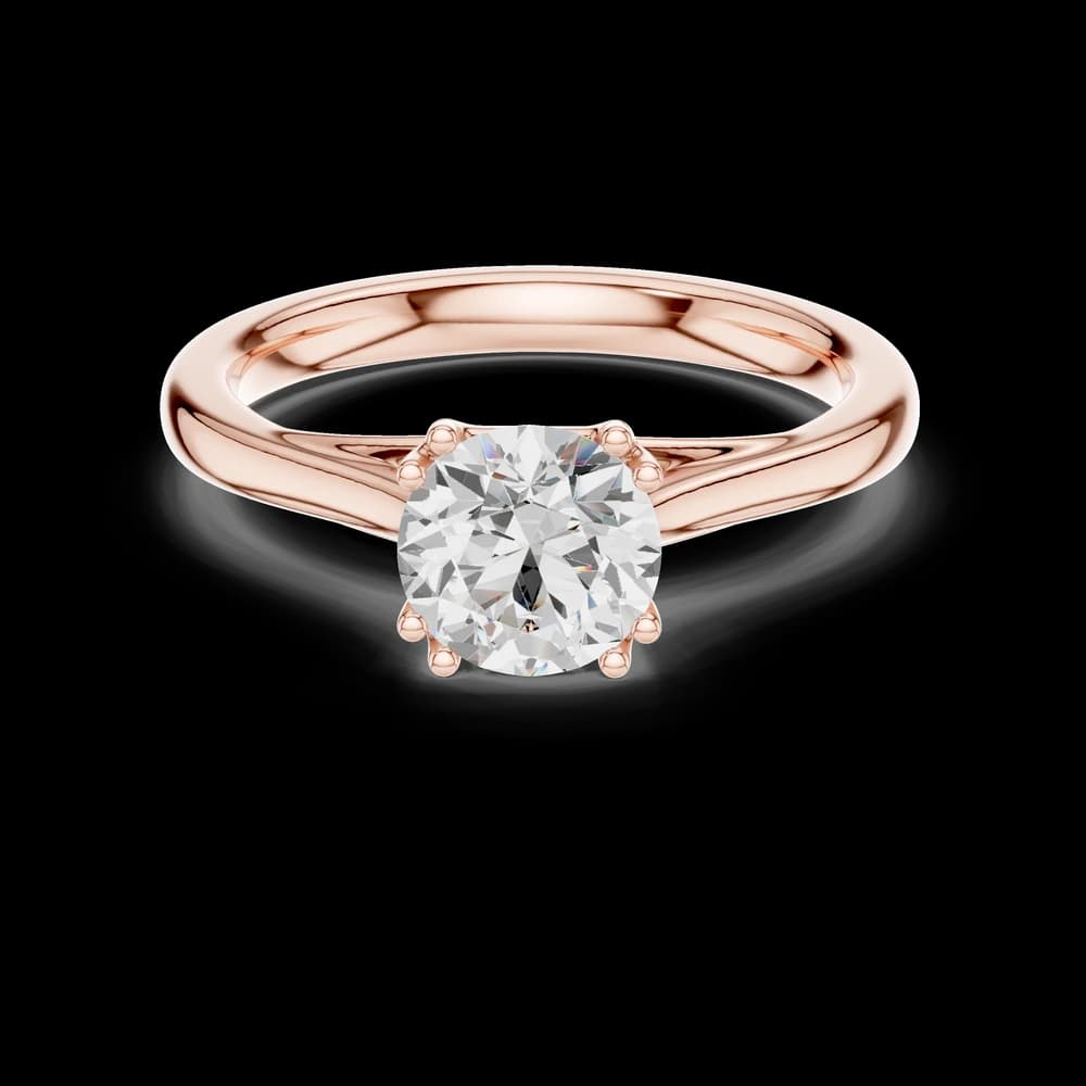 Lotus Lace Lab Grown Solitaire Diamond Ring - Image 1 Lotus Lace Lab Grown Solitaire Diamond Ring, view 1 of 6