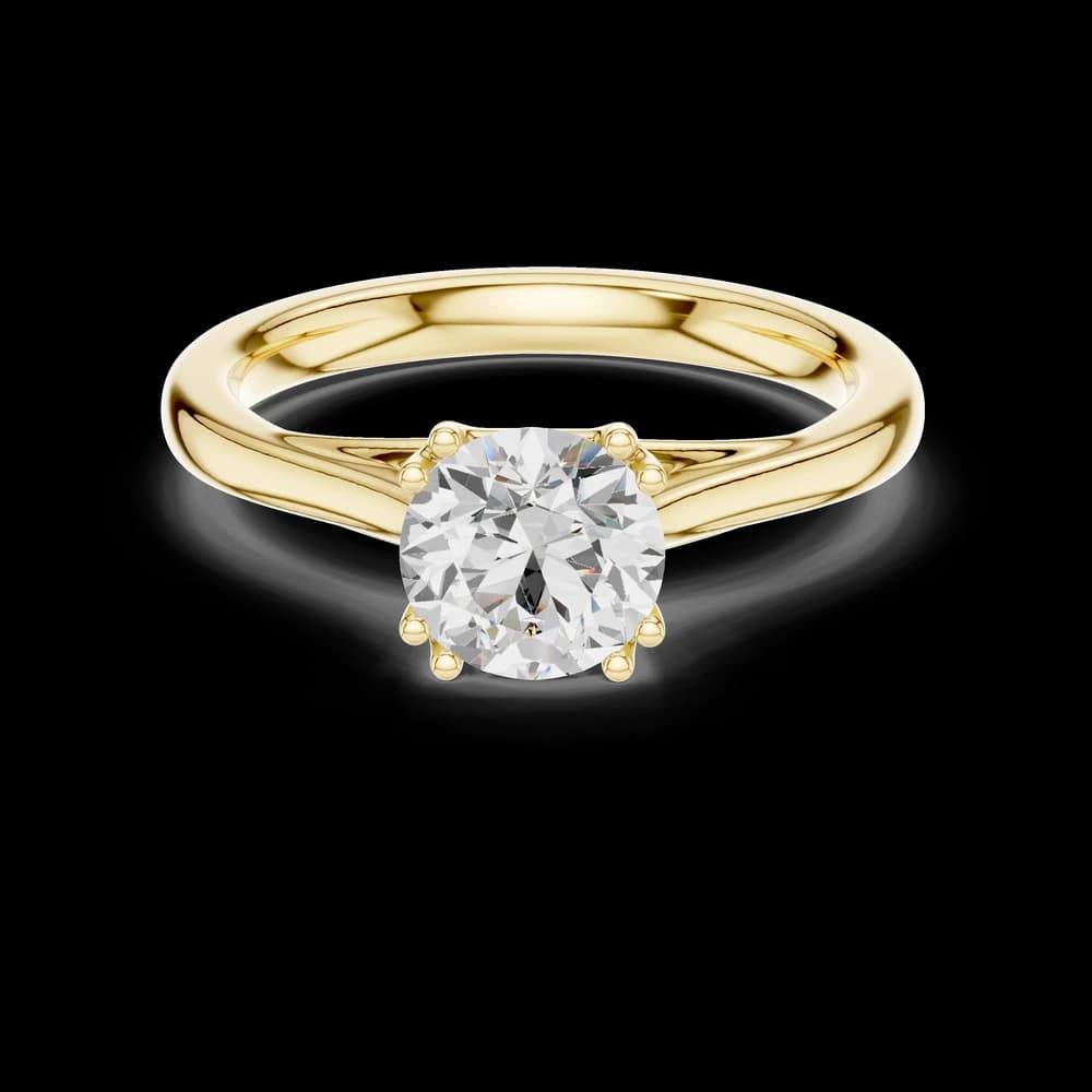 Lotus Lace Lab Grown Solitaire Diamond Ring - Image 3 Lotus Lace Lab Grown Solitaire Diamond Ring, view 3 of 6