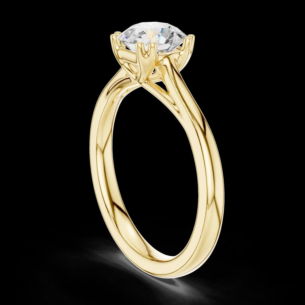 Lotus Lace Lab Grown Solitaire Diamond Ring - Image 4 Lotus Lace Lab Grown Solitaire Diamond Ring, view 4 of 6