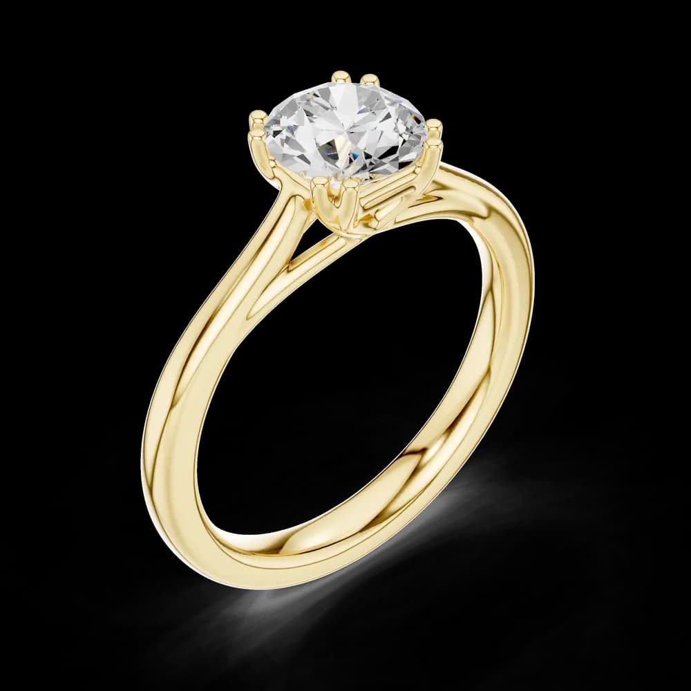 Lotus Lace Lab Grown Solitaire Diamond Ring - Image 5 Lotus Lace Lab Grown Solitaire Diamond Ring, view 5 of 6