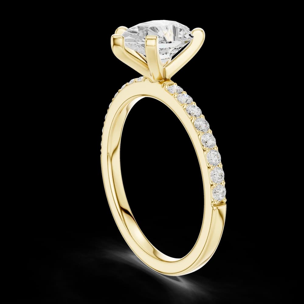 Five Prong Pear Lab Grown Diamond Ring - Image 4 Five Prong Pear Lab Grown Diamond Ring, view 4 of 6