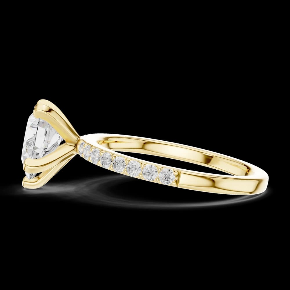 Five Prong Pear Lab Grown Diamond Ring - Image 6 Five Prong Pear Lab Grown Diamond Ring, view 6 of 6