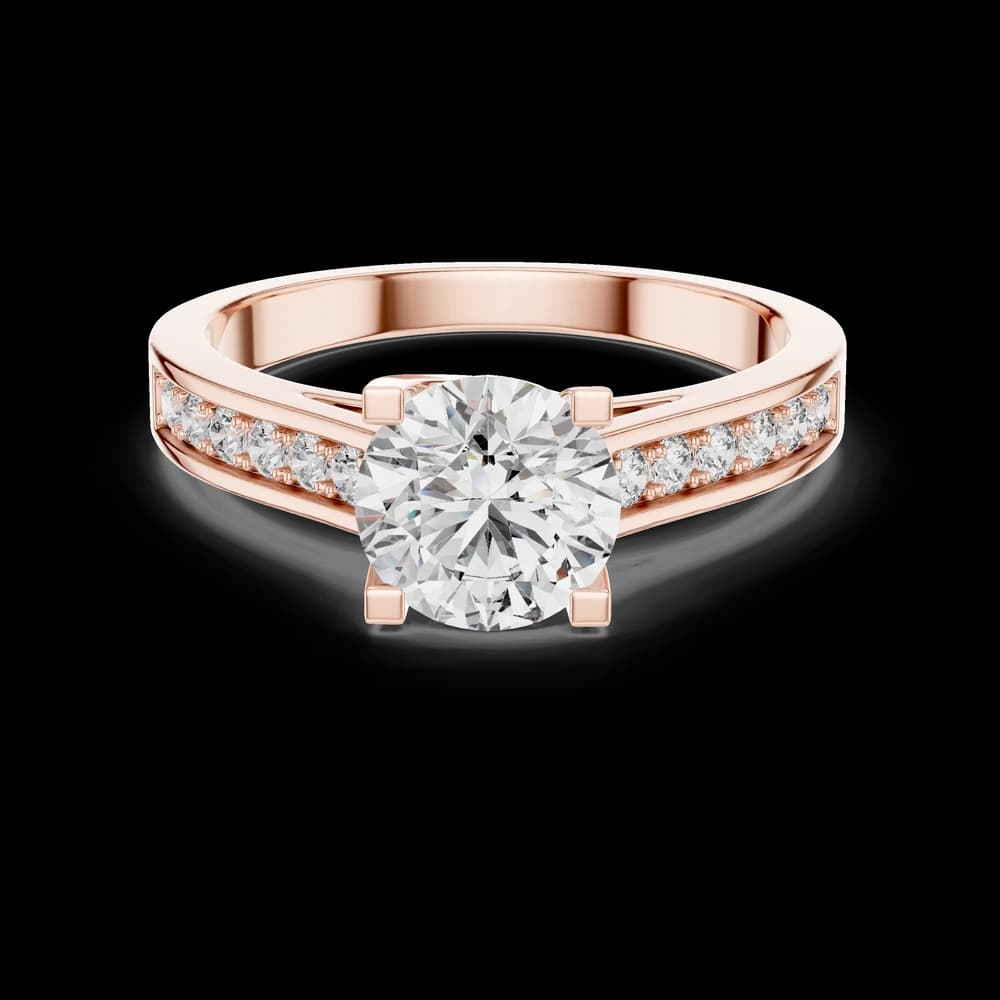 Round Cut Channel Set Lab Grown Diamond Ring - Image 1 Round Cut Channel Set Lab Grown Diamond Ring, view 1 of 2