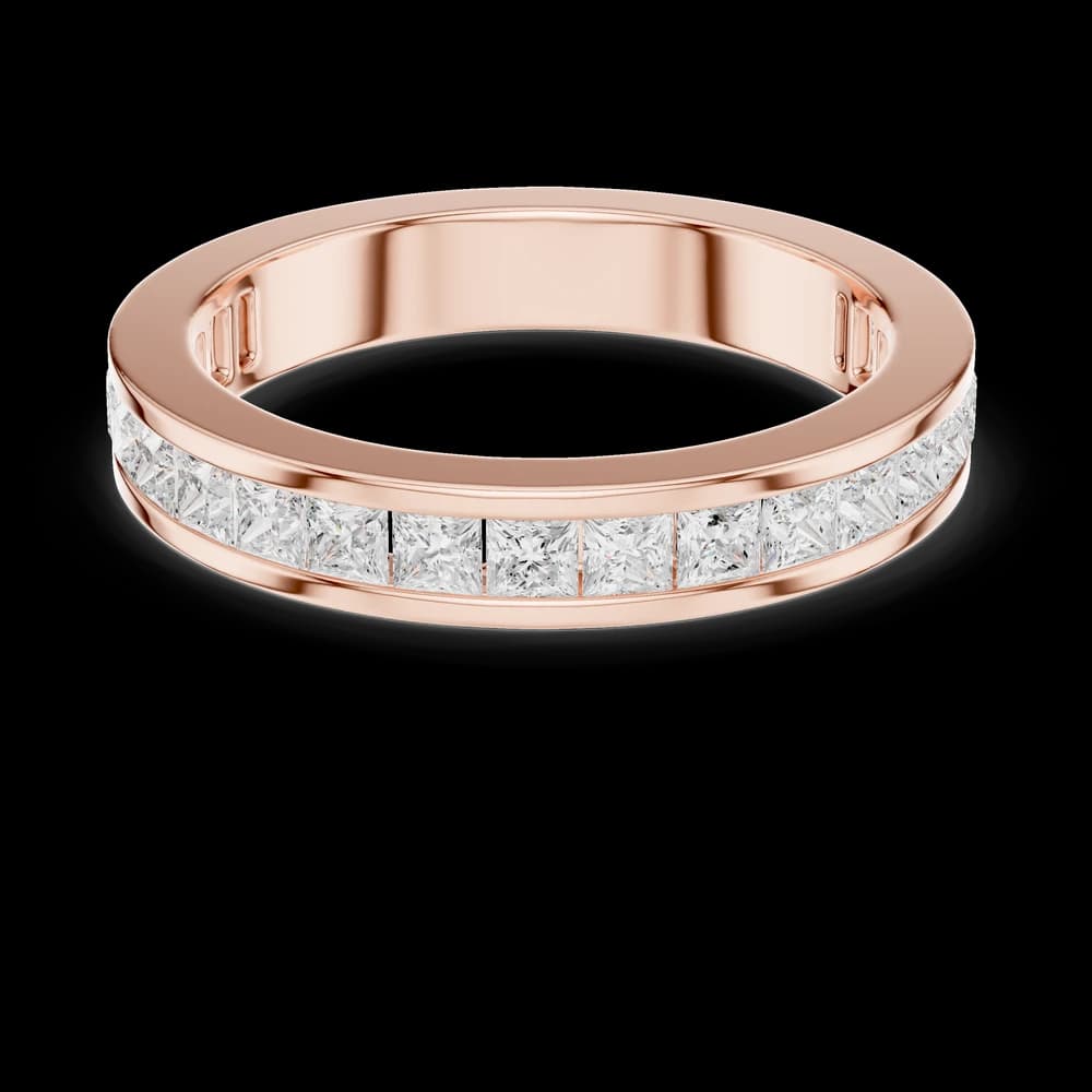 Princess Cut Channel Set Eternity Band - Image 1 Princess Cut Channel Set Eternity Band, view 1 of 6