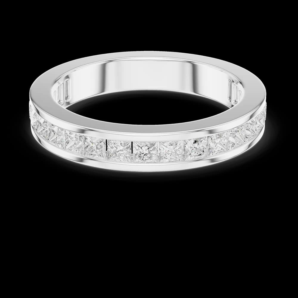 Princess Cut Channel Set Eternity Band - Image 2 Princess Cut Channel Set Eternity Band, view 2 of 6
