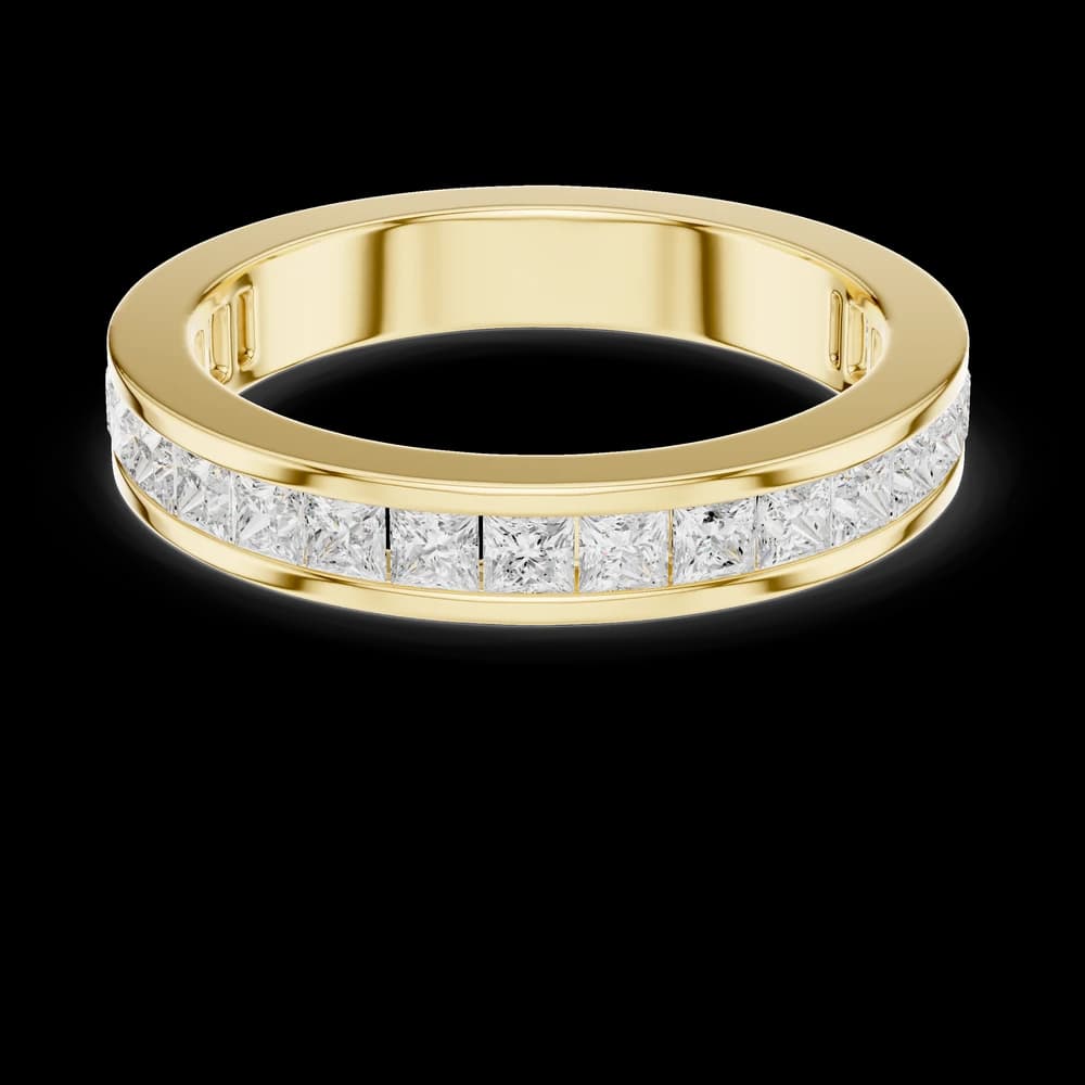 Princess Cut Channel Set Eternity Band - Image 3 Princess Cut Channel Set Eternity Band, view 3 of 6