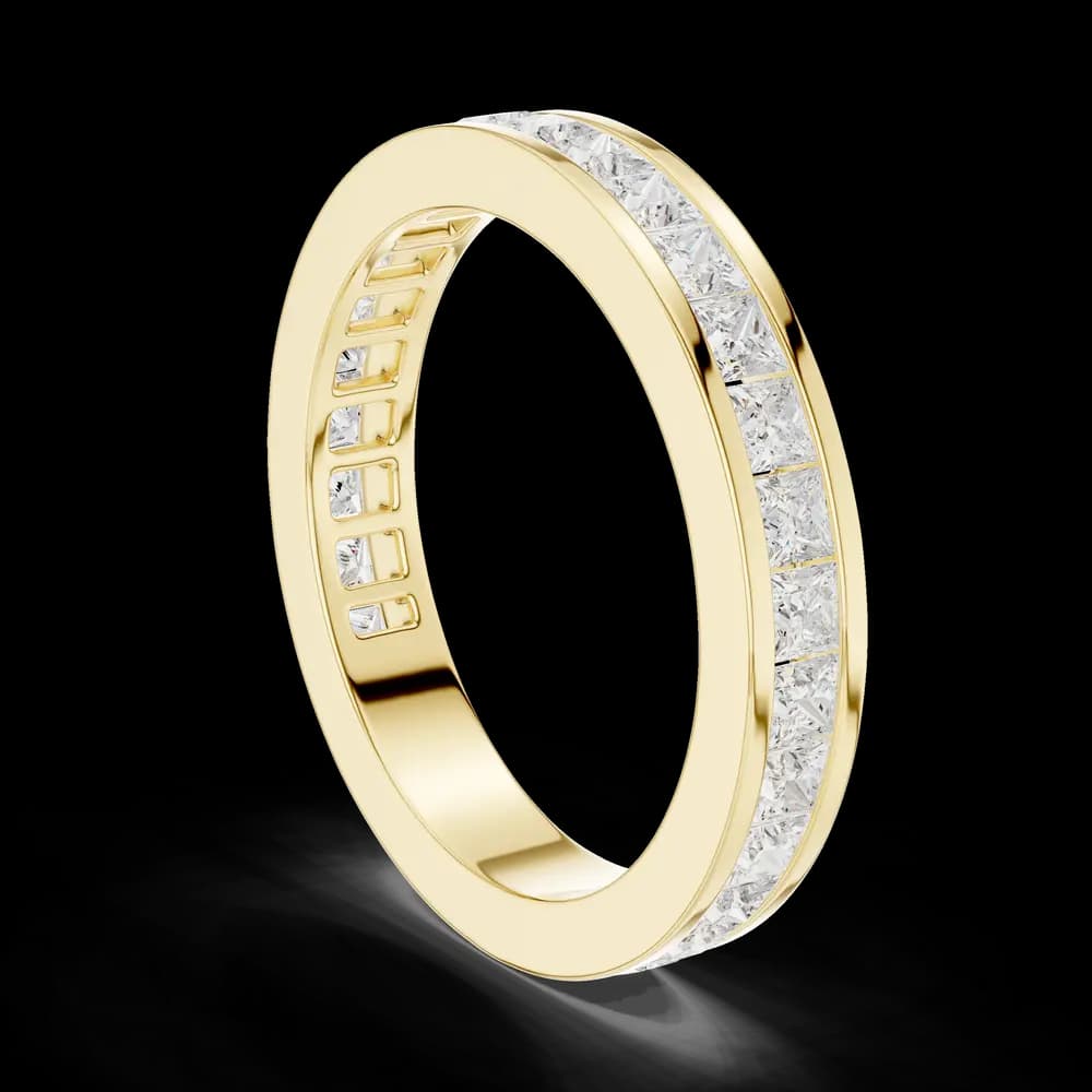 Princess Cut Channel Set Eternity Band - Image 4 Princess Cut Channel Set Eternity Band, view 4 of 6