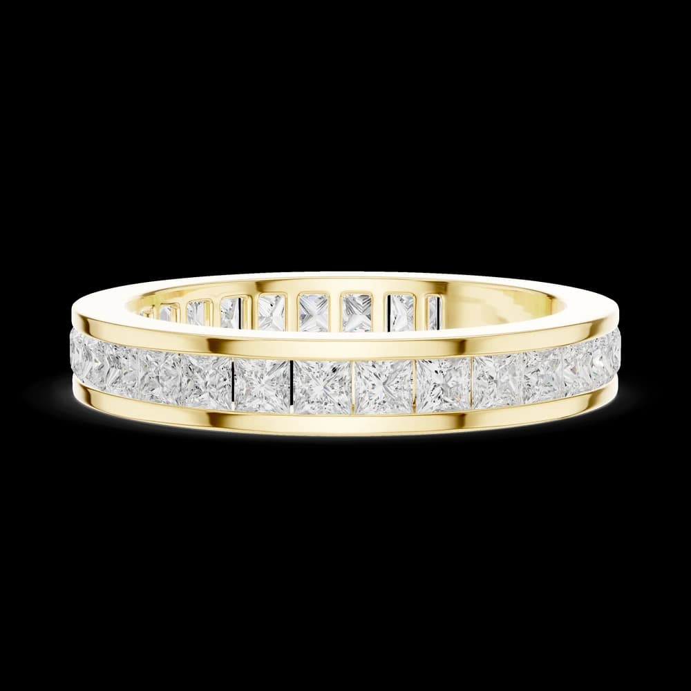 Princess Cut Channel Set Eternity Band - Image 6 Princess Cut Channel Set Eternity Band, view 6 of 6