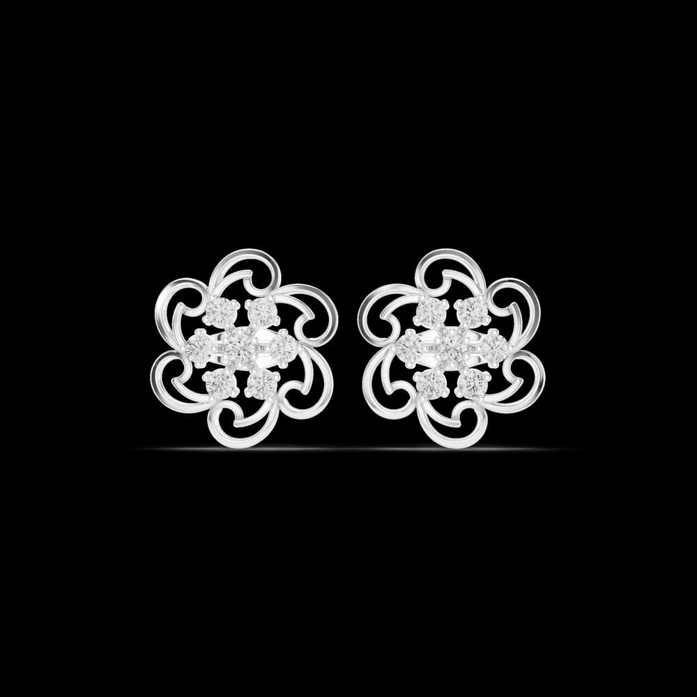 Lunar Crescent Lab Grown Diamond Earrings Hoops - Image 2 Lunar Crescent Lab Grown Diamond Earrings Hoops, view 2 of 6
