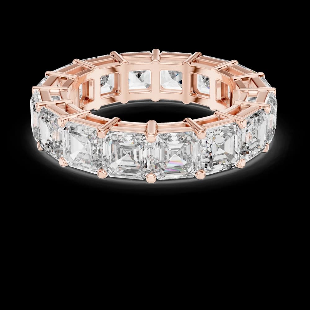 Asscher Cut Shared-Prong Diamond Eternity Band - Image 1 Asscher Cut Shared-Prong Diamond Eternity Band, view 1 of 6