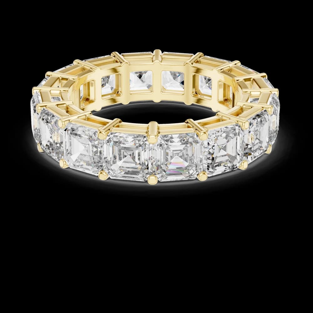 Asscher Cut Shared-Prong Diamond Eternity Band - Image 3 Asscher Cut Shared-Prong Diamond Eternity Band, view 3 of 6