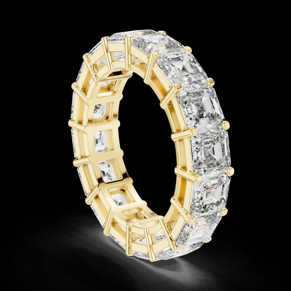 Asscher Cut Shared-Prong Diamond Eternity Band - Image 4 Asscher Cut Shared-Prong Diamond Eternity Band, view 4 of 6