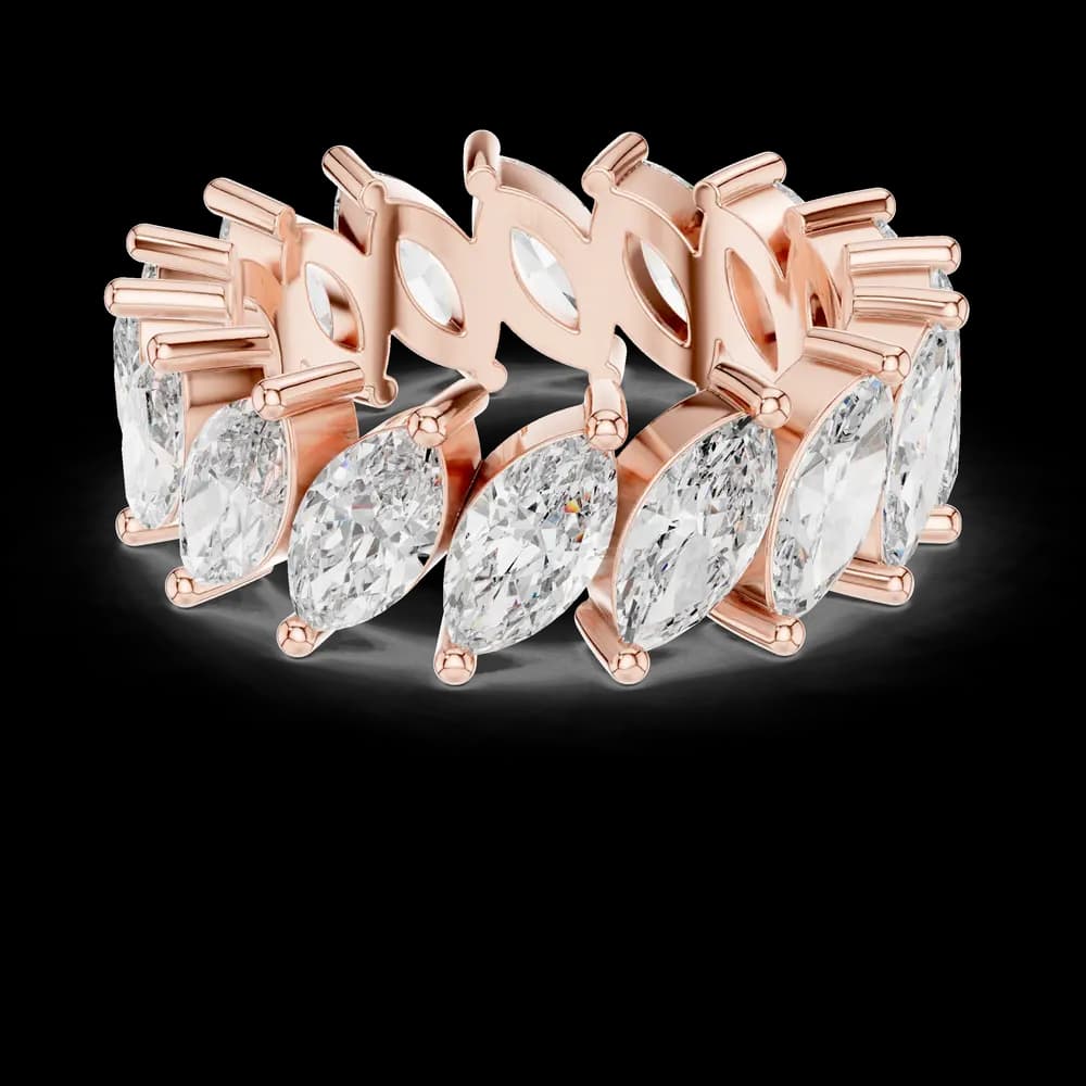 Modern East-West Marquise Diamond Eternity Ring - Image 1 Modern East-West Marquise Diamond Eternity Ring, view 1 of 9