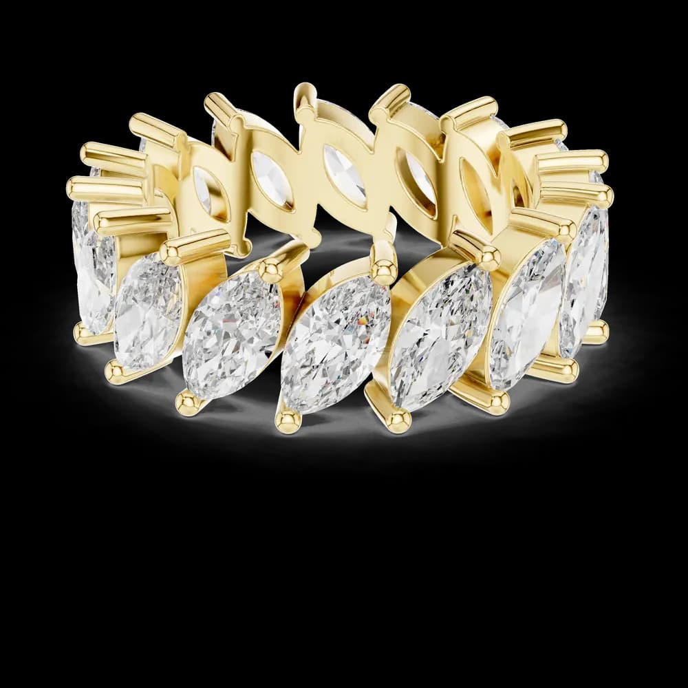 Modern East-West Marquise Diamond Eternity Ring - Image 4 Modern East-West Marquise Diamond Eternity Ring, view 4 of 9