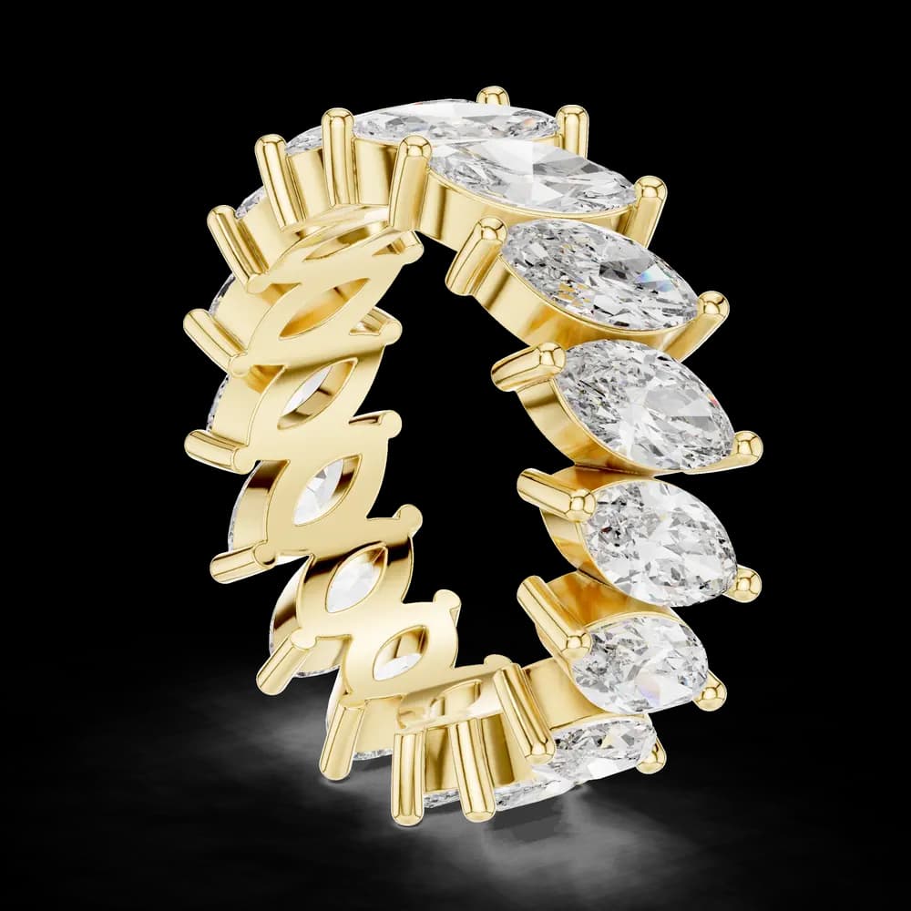 Modern East-West Marquise Diamond Eternity Ring - Image 5 Modern East-West Marquise Diamond Eternity Ring, view 5 of 9