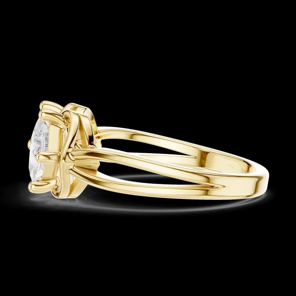 Dual Princess Cut Kite Set Diamond Ring - Image 6 Dual Princess Cut Kite Set Diamond Ring, view 6 of 6