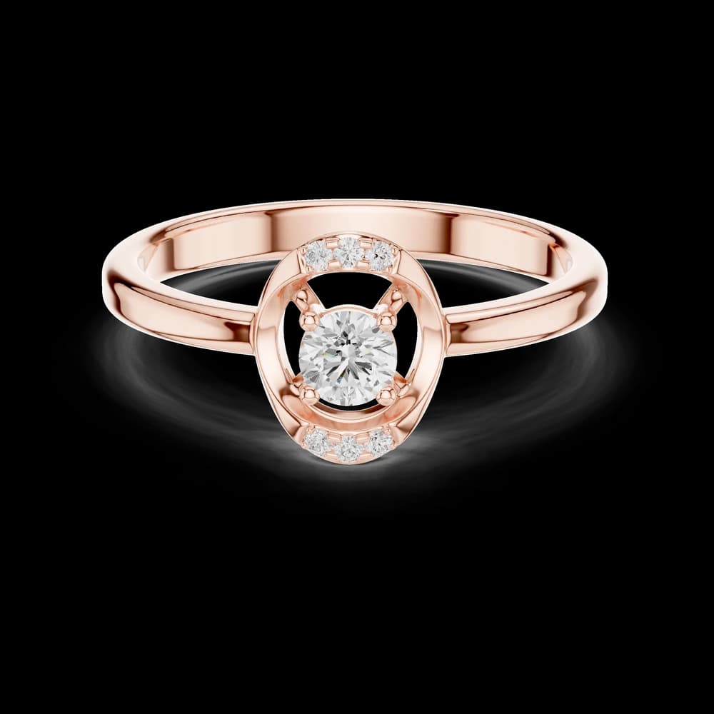 Suspended Round Solitaire Lab Grown Diamond Ring - Image 1 Suspended Round Solitaire Lab Grown Diamond Ring, view 1 of 6