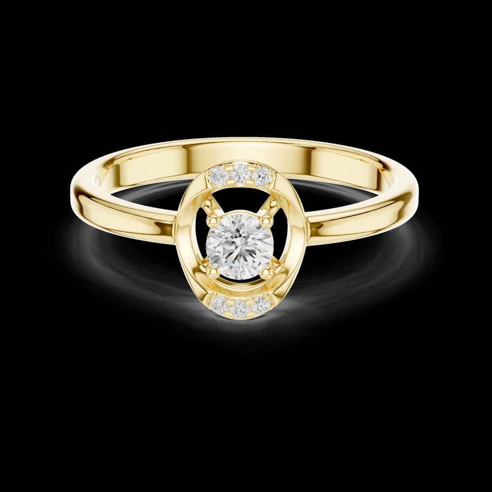 Suspended Round Solitaire Lab Grown Diamond Ring - Image 3 Suspended Round Solitaire Lab Grown Diamond Ring, view 3 of 6