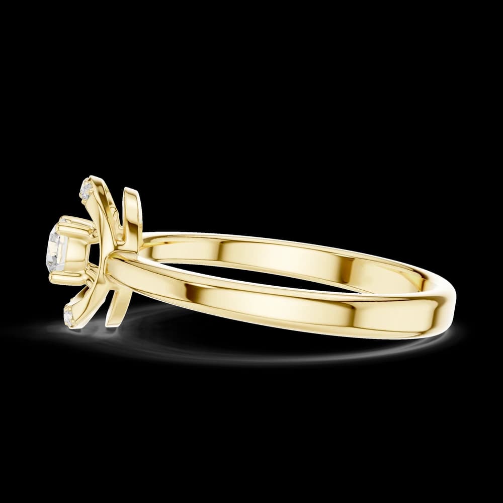 Suspended Round Solitaire Lab Grown Diamond Ring - Image 6 Suspended Round Solitaire Lab Grown Diamond Ring, view 6 of 6