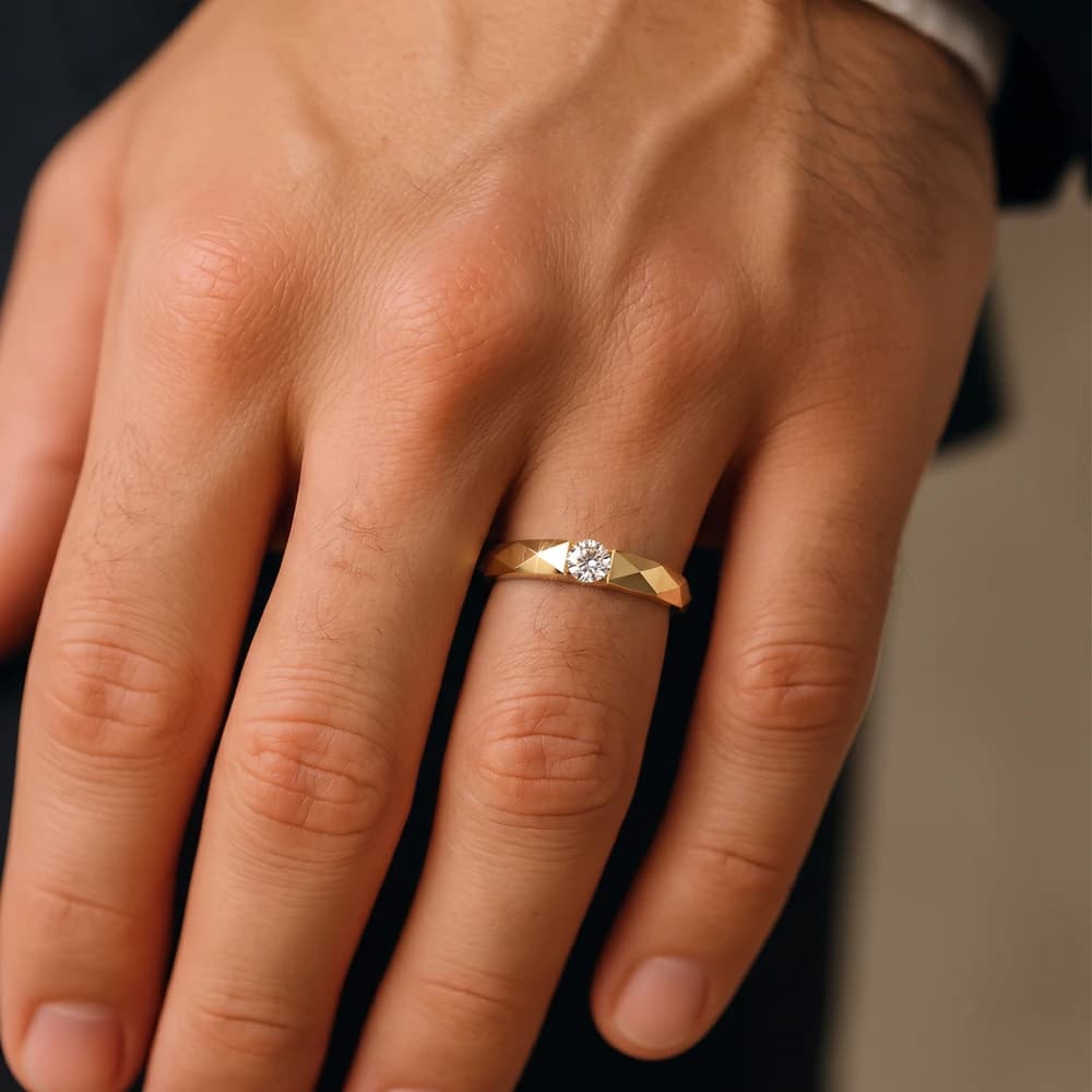 Lustra Men's Lab Grown Diamond ring - Image 2 Lustra Men's Lab Grown Diamond ring, view 2 of 6