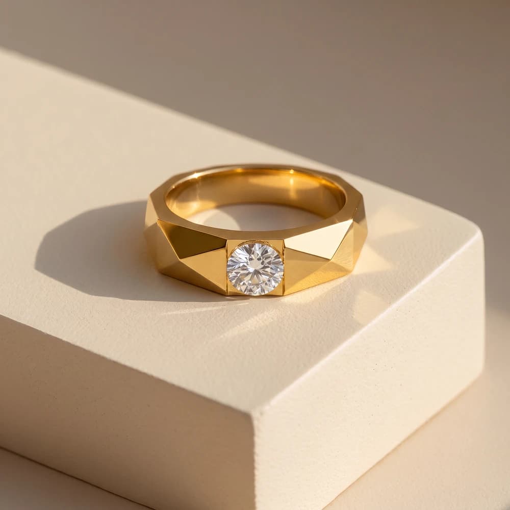 Lustra Men's Lab Grown Diamond ring - Image 3 Lustra Men's Lab Grown Diamond ring, view 3 of 6