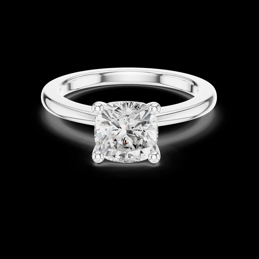 Lustrous 1.5 ct Cushion Diamond Lab Grown Diamond Ring - Image 2 Lustrous 1.5 ct Cushion Diamond Lab Grown Diamond Ring, view 2 of 5