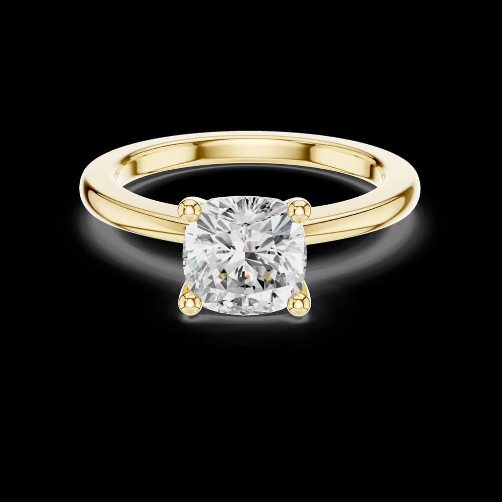 Lustrous 1.5 ct Cushion Diamond Lab Grown Diamond Ring - Image 3 Lustrous 1.5 ct Cushion Diamond Lab Grown Diamond Ring, view 3 of 5