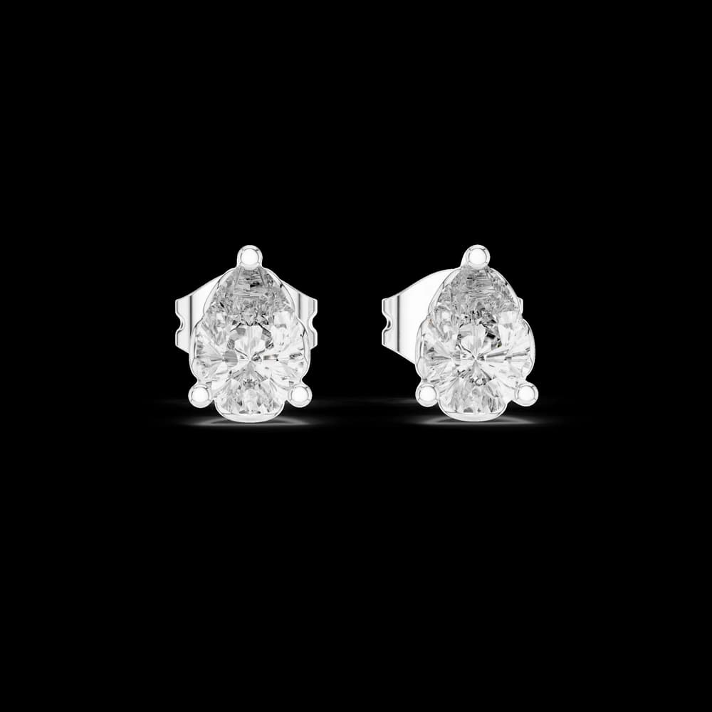 Lustrously Lab grown diamond Earrings set - Image 2 Lustrously Lab grown diamond Earrings set, view 2 of 6
