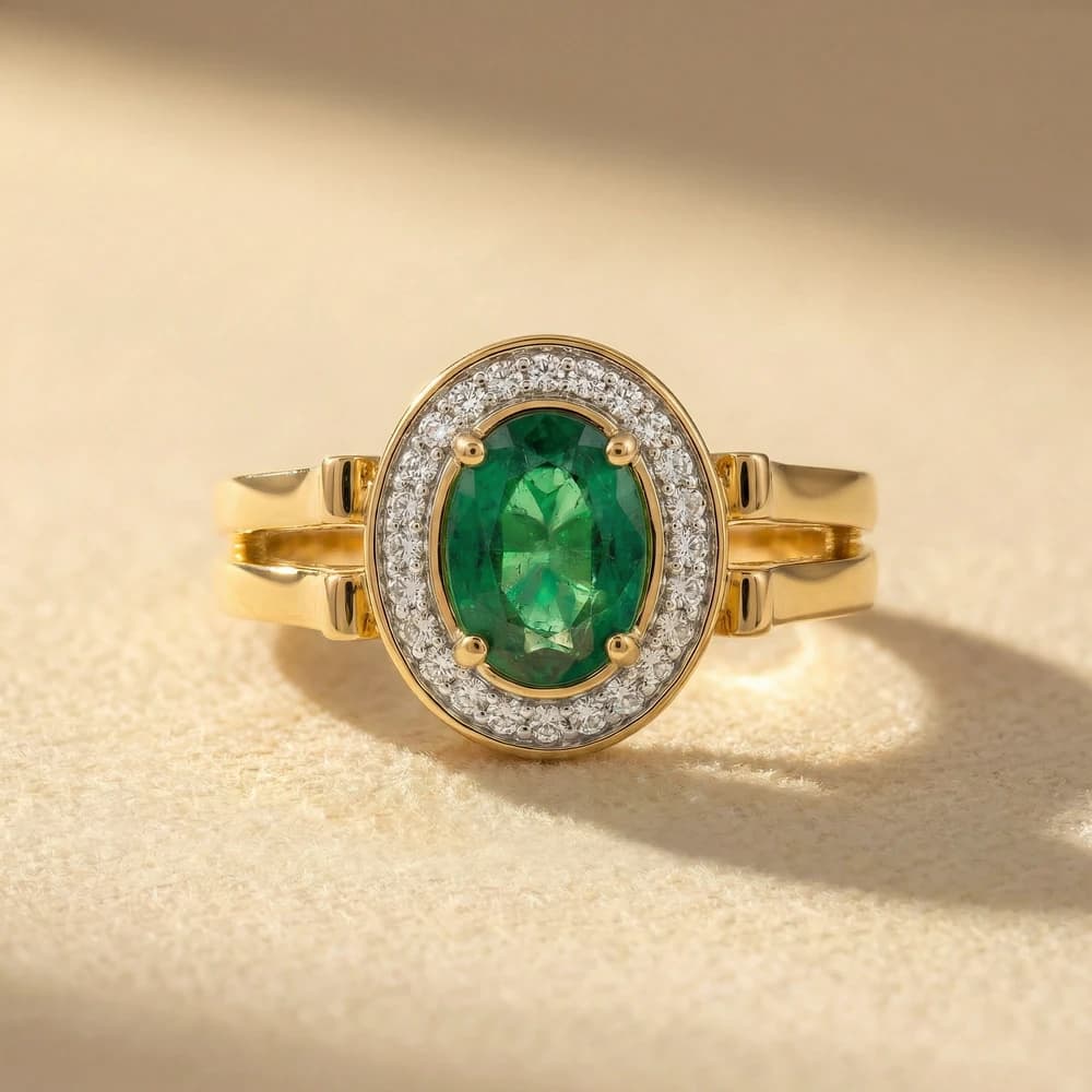 Elegant Oval Halo Lab Grown Diamond Ring - Image 1 Elegant Oval Halo Lab Grown Diamond Ring, view 1 of 3