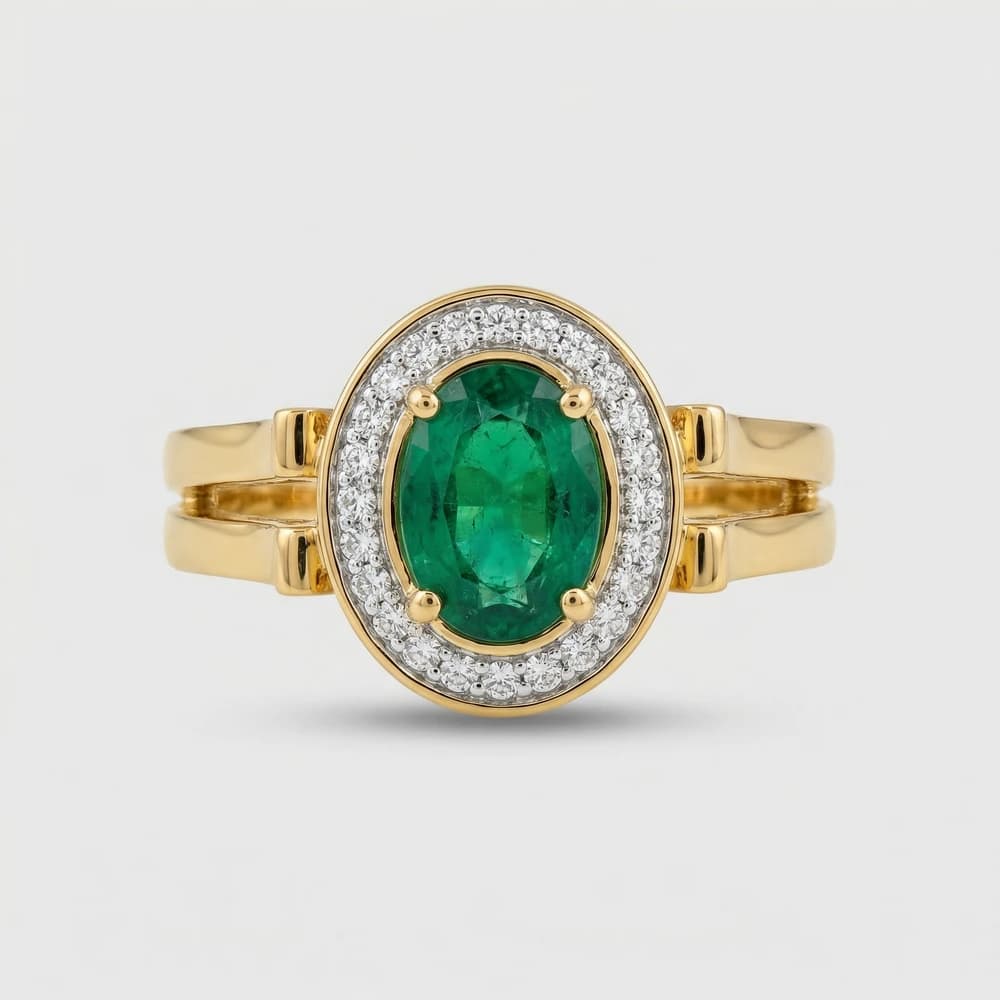 Elegant Oval Halo Lab Grown Diamond Ring - Image 2 Elegant Oval Halo Lab Grown Diamond Ring, view 2 of 3