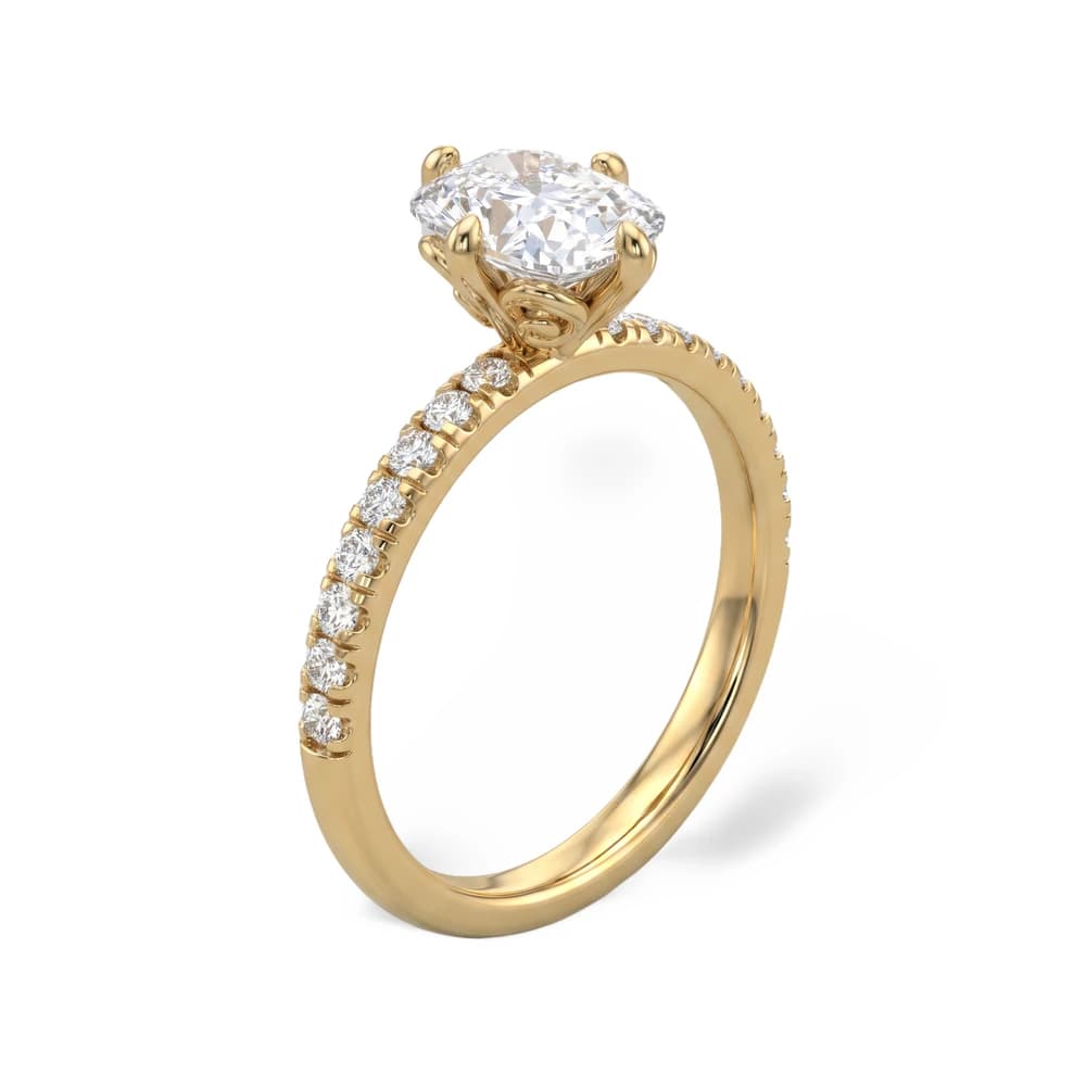 The Sovereign Crest Elongated Cushion Solitaire Ring - Image 2 The Sovereign Crest Elongated Cushion Solitaire Ring, view 2 of 5