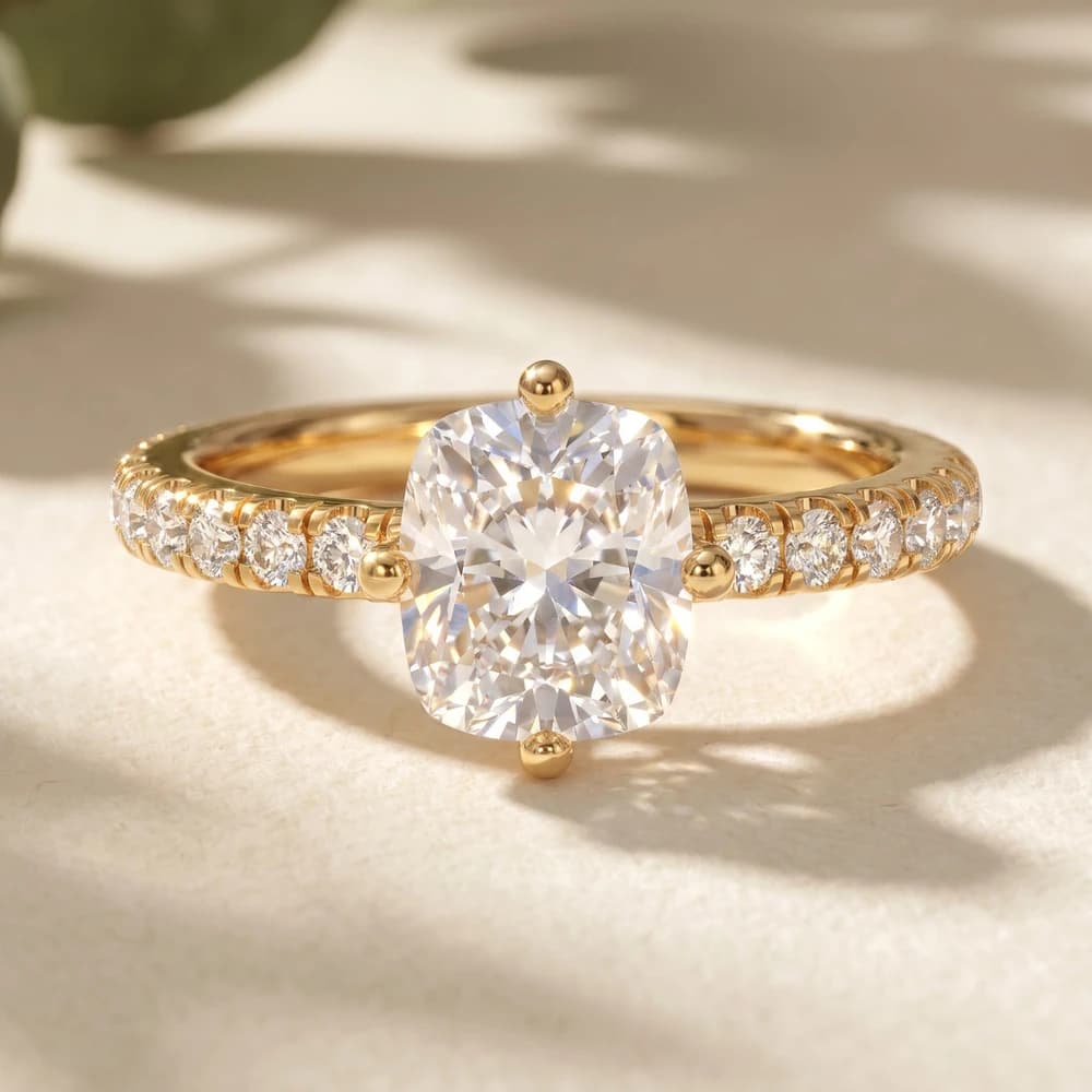 The Sovereign Crest Elongated Cushion Solitaire Ring - Image 4 The Sovereign Crest Elongated Cushion Solitaire Ring, view 4 of 5