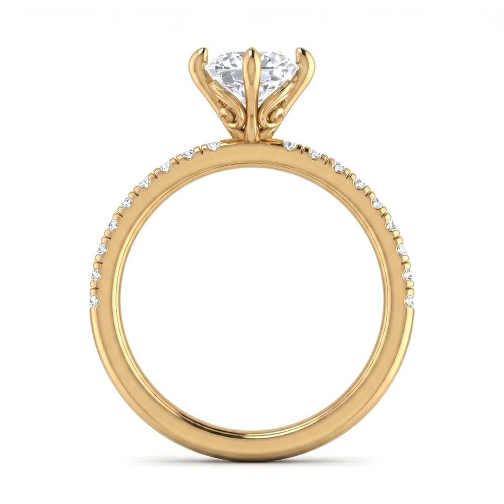 The Sovereign Crest Elongated Cushion Solitaire Ring - Image 5 The Sovereign Crest Elongated Cushion Solitaire Ring, view 5 of 5