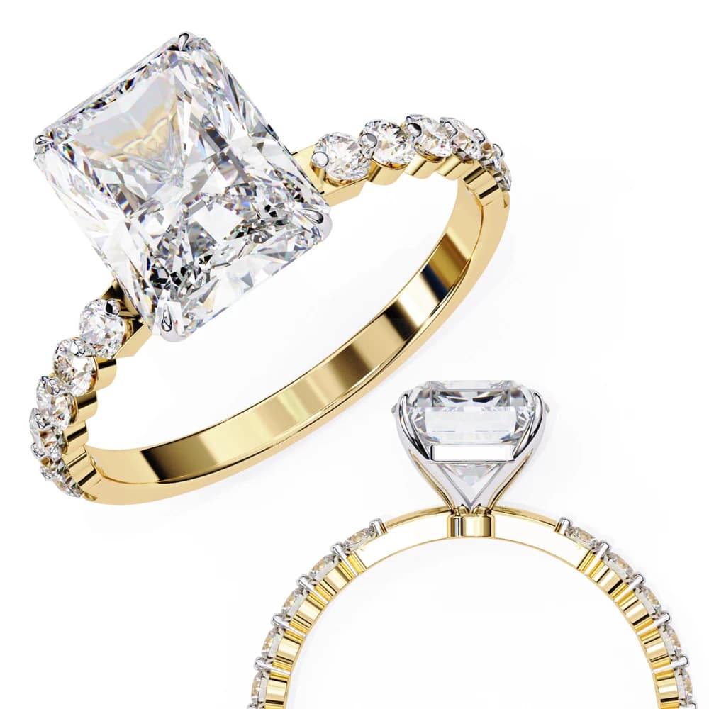 Luxury Radiant Cut Lab Grown Diamond Ring - Image 4 Luxury Radiant Cut Lab Grown Diamond Ring, view 4 of 7