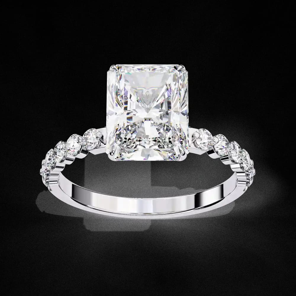 Luxury Radiant Cut Lab Grown Diamond Ring - Image 6 Luxury Radiant Cut Lab Grown Diamond Ring, view 6 of 7