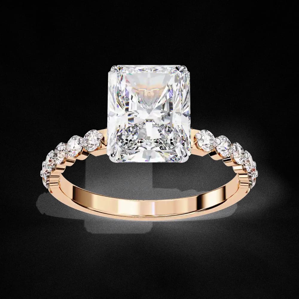 Luxury Radiant Cut Lab Grown Diamond Ring - Image 7 Luxury Radiant Cut Lab Grown Diamond Ring, view 7 of 7