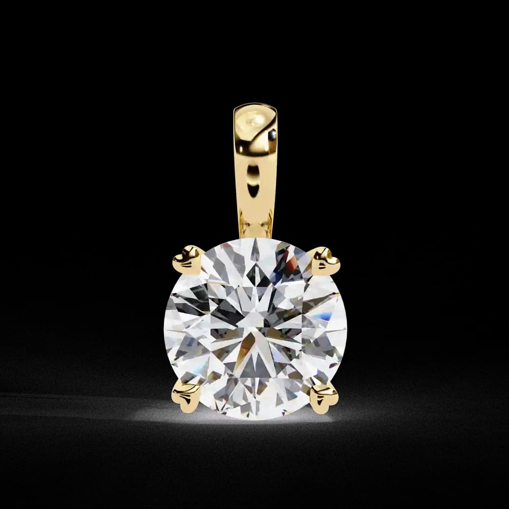 Luxury Round Lab Grown Diamond Pendant - Image 10 Luxury Round Lab Grown Diamond Pendant, view 10 of 16
