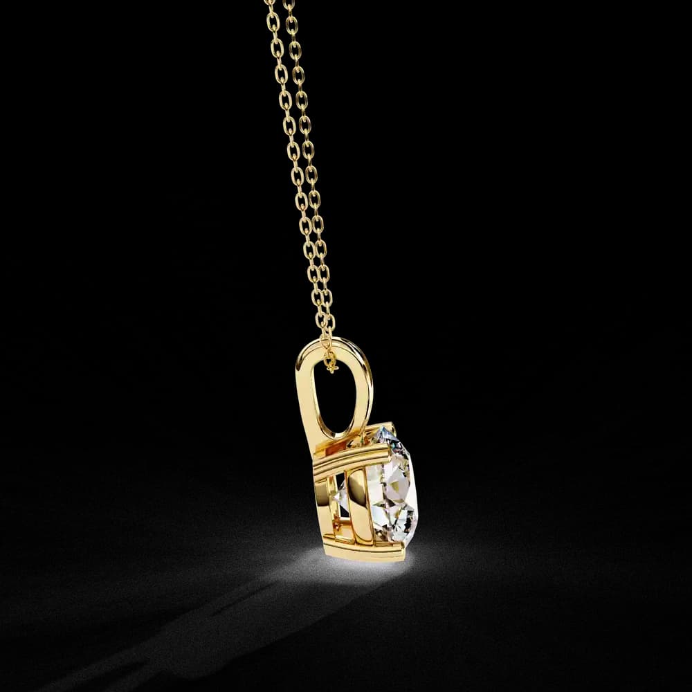 Luxury Round Lab Grown Diamond Pendant - Image 11 Luxury Round Lab Grown Diamond Pendant, view 11 of 16