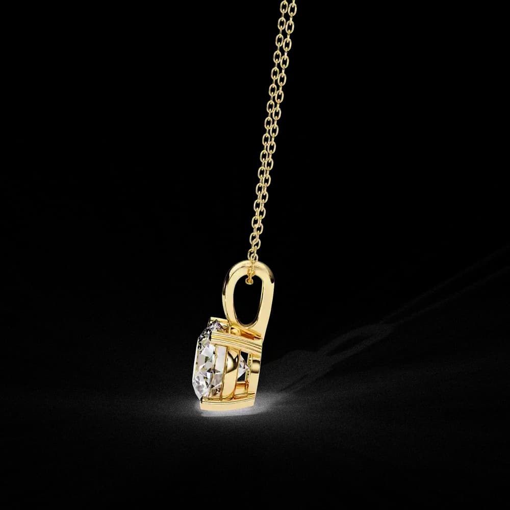 Luxury Round Lab Grown Diamond Pendant - Image 15 Luxury Round Lab Grown Diamond Pendant, view 15 of 16