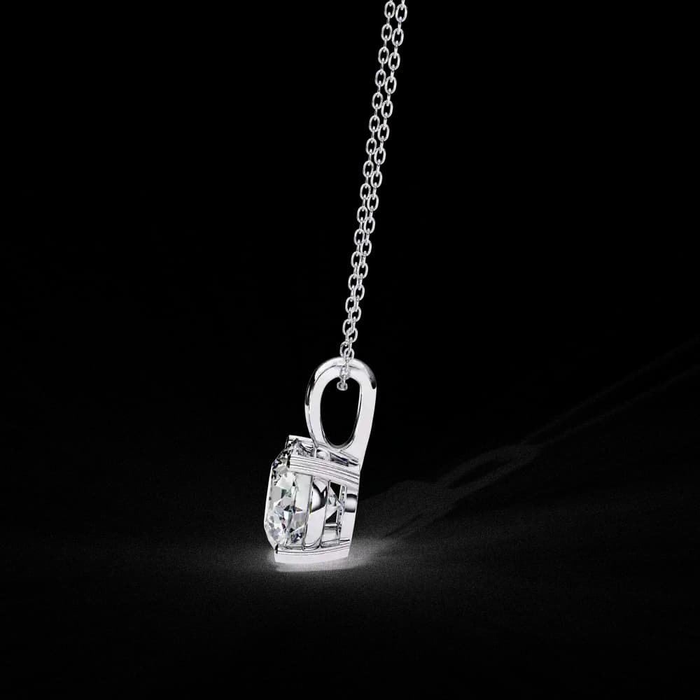 Luxury Round Lab Grown Diamond Pendant - Image 16 Luxury Round Lab Grown Diamond Pendant, view 16 of 16