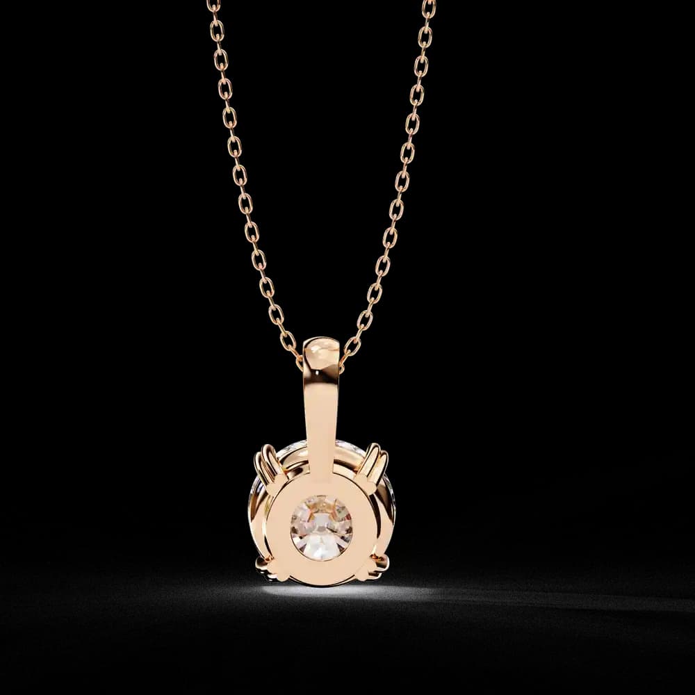 Luxury Round Lab Grown Diamond Pendant - Image 8 Luxury Round Lab Grown Diamond Pendant, view 8 of 16